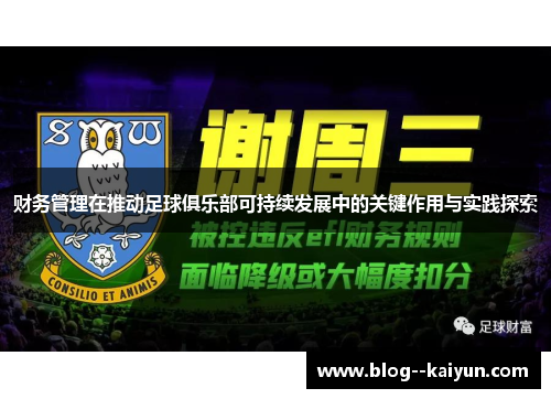 财务管理在推动足球俱乐部可持续发展中的关键作用与实践探索